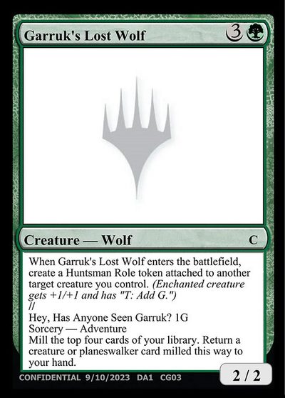 Garruk's Lost Wolf // Hey, Has Anyone Seen Garruk? - Unknown Event