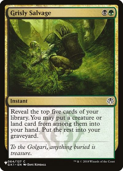 Grisly Salvage - The List