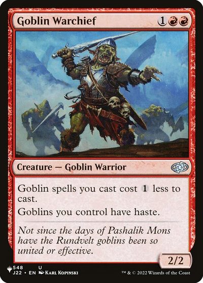 Goblin Warchief - The List