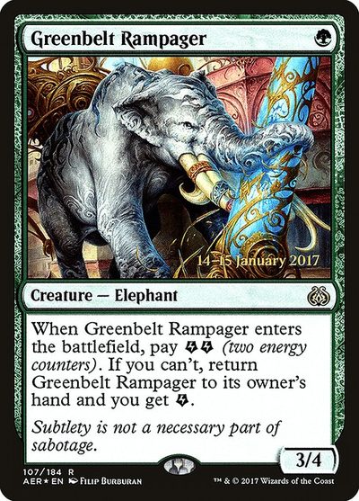 Greenbelt Rampager - Aether Revolt Promos