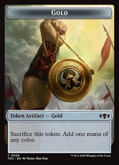 Gold - Tarkir: Dragonstorm Commander Tokens