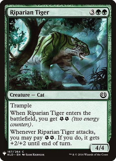 Riparian Tiger - The List