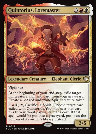 Quintorius, Loremaster - Secrets of Strixhaven Commander