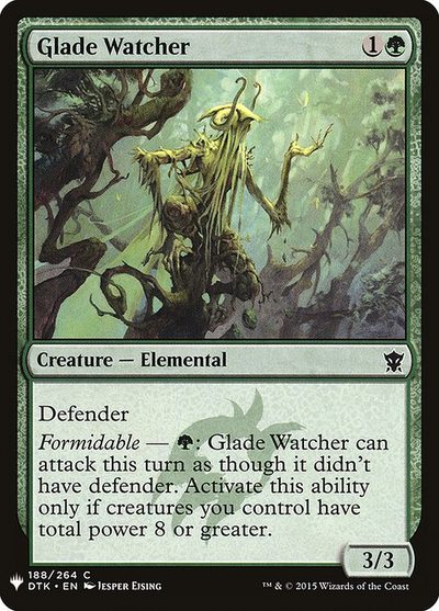 Glade Watcher - The List