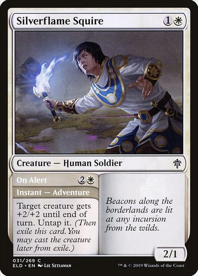 Silverflame Squire // On Alert - Throne of Eldraine