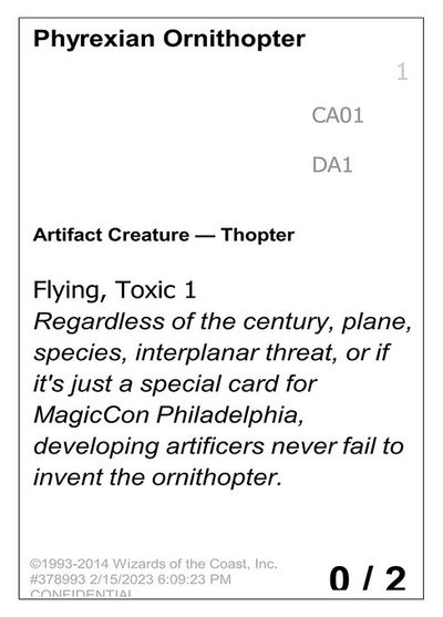 Phyrexian Ornithopter - Unknown Event