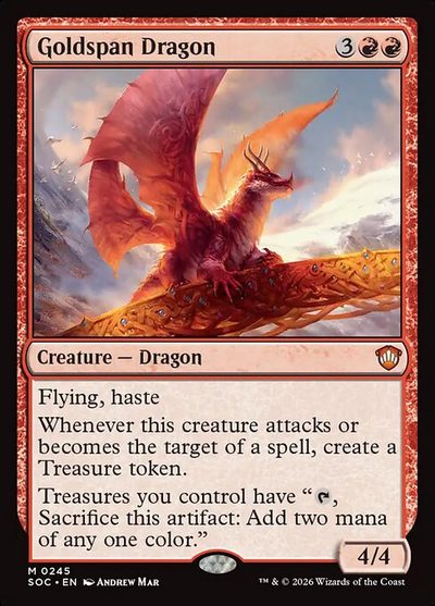 Goldspan Dragon - Secrets of Strixhaven Commander