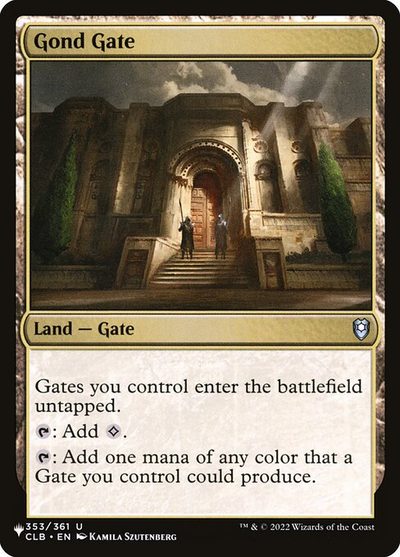 Gond Gate - The List