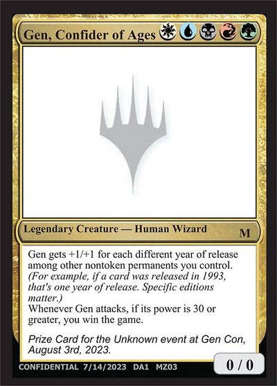 Gen, Confider of Ages - Unknown Event