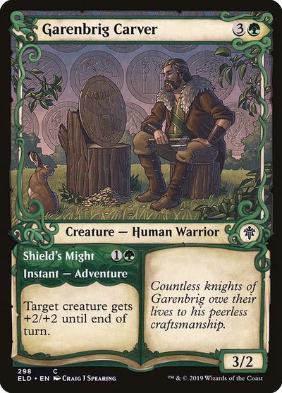 Garenbrig Carver // Shield's Might - Throne of Eldraine