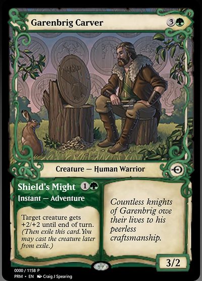 Garenbrig Carver // Shield's Might - Magic Online Promos