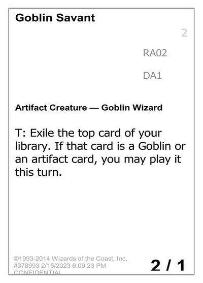 Goblin Savant - Unknown Event
